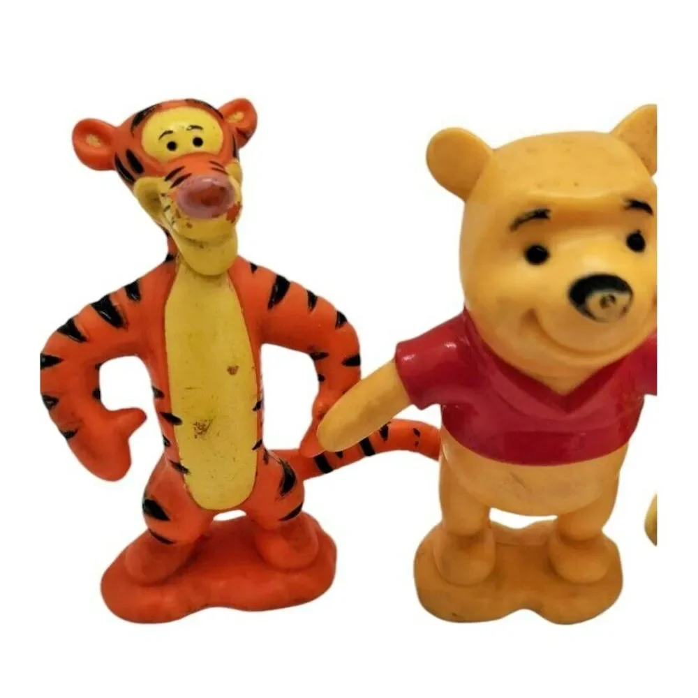 Disney Winnie the Pooh Rabbit Tigger PVC Toy Figures‎ Vintage Lot of 4